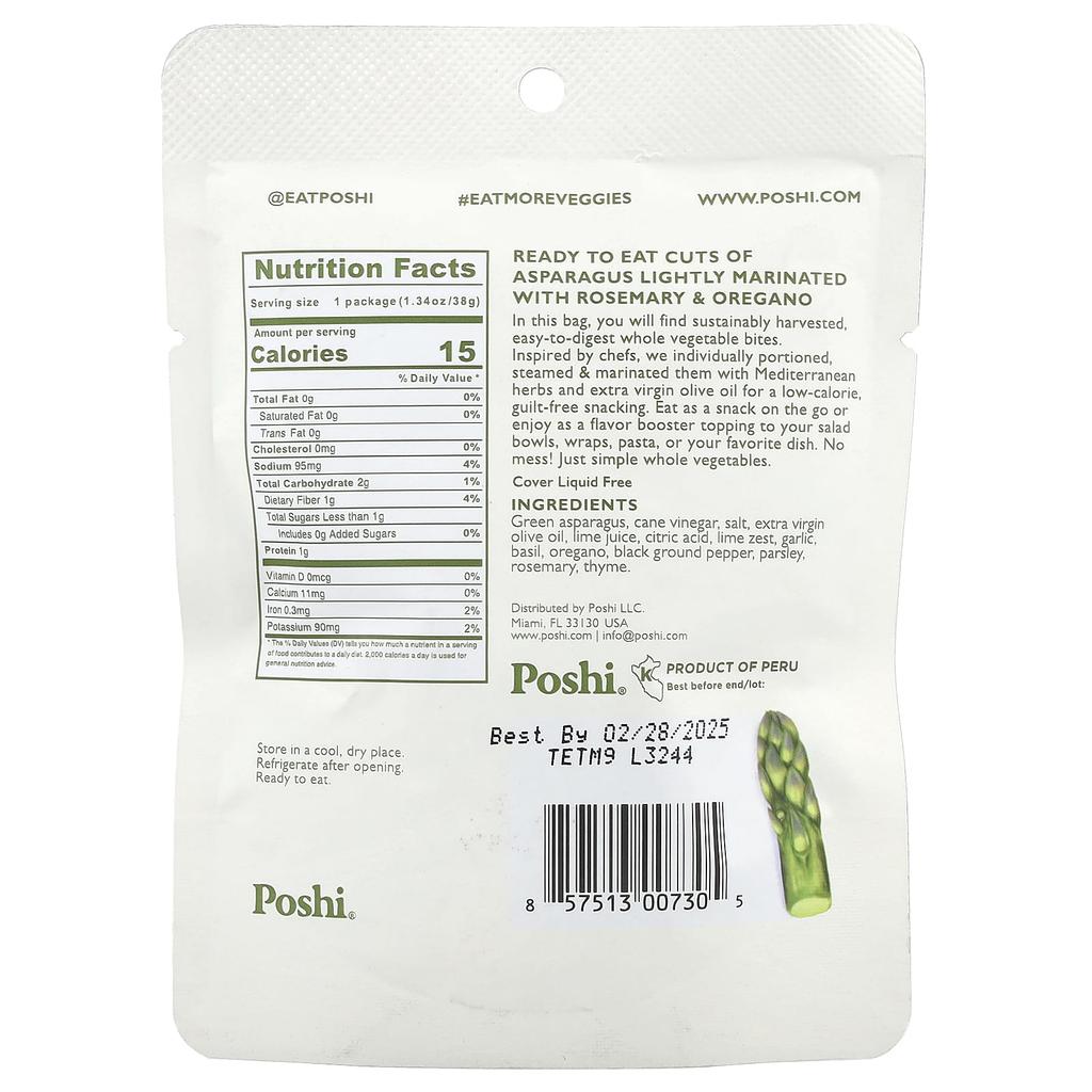 Poshi, Asparagus, Rosemary & Oregano, 1.34 oz (38 g)