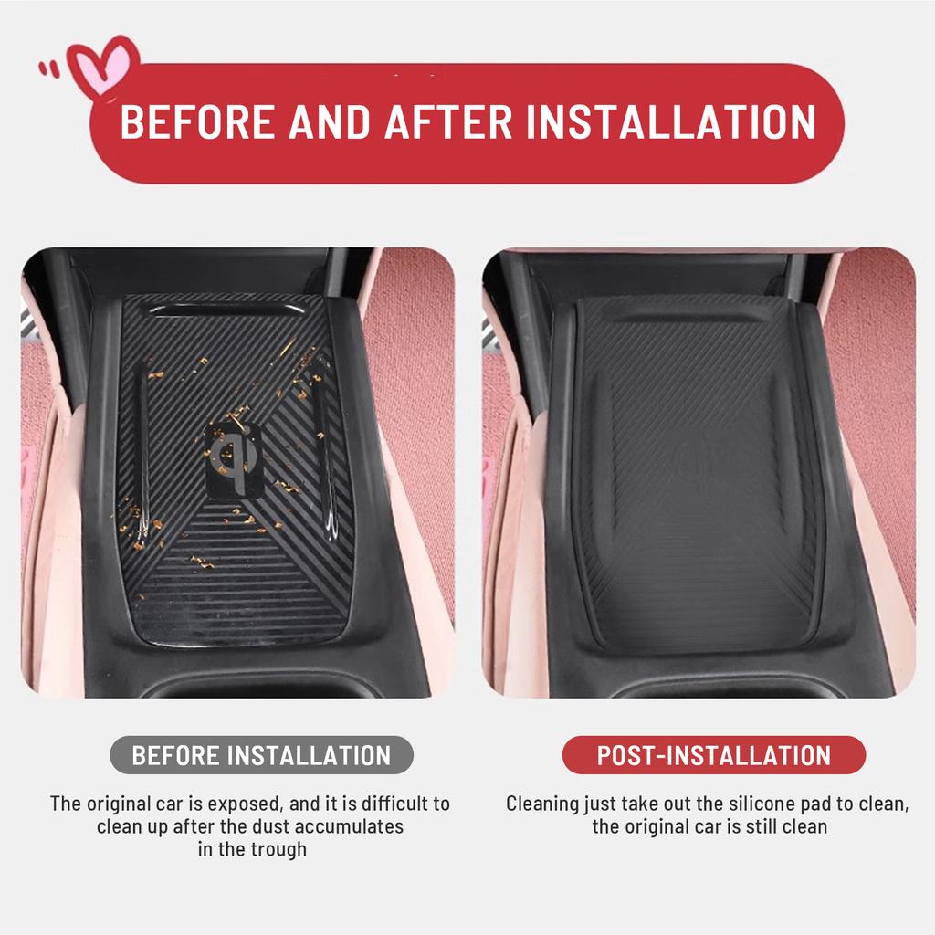 Беспроводная зарядка противоскользящая накладка для BYD Seagull моющаяся силиконовая защитная накладка на центральную консоль аксессуары для салона автомобиля