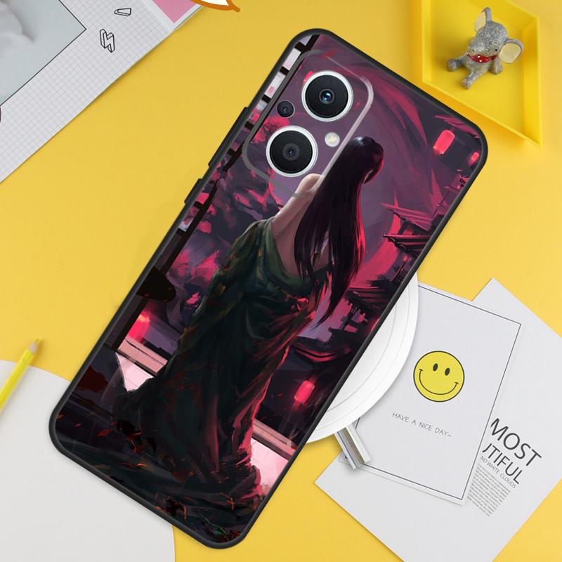 Чехол-бампер Самурай Воин Гейша Для OPPO Reno 4 5 6 7 8 Lite 10 Pro Reno 8T 4Z 5Z OPPO Find X3 Lite X2 Neo X6 X5 Pro