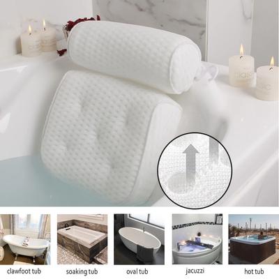 Подушка для ванны для поддержки шеи, головы и спины ванны с нескользящими присосками, воздушная сетка, подушка для ванны