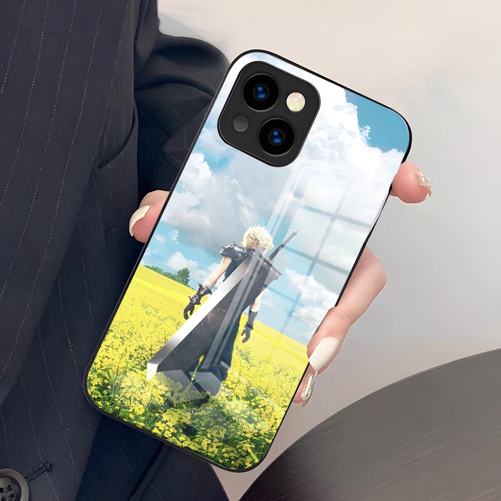 Чехол для телефона F-Final F-Fantasy для iPhone 17 Pro Max 15 Pro 16 14 Plus 12 13 Mini 11 Pro Ударопрочная стеклянная крышка