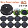 4PCS 8CM Solar Light Replacement Top 1.2V Waterproof LED Solar Panel Lantern Lid Light Solar Lantern Top Outdoor Decor Garden