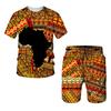 African Print Women's/Men's T-shirts Sets Africa Dashiki Men’s Tracksuit/Tops/Shorts Sport And Leisure Summer Male Suit