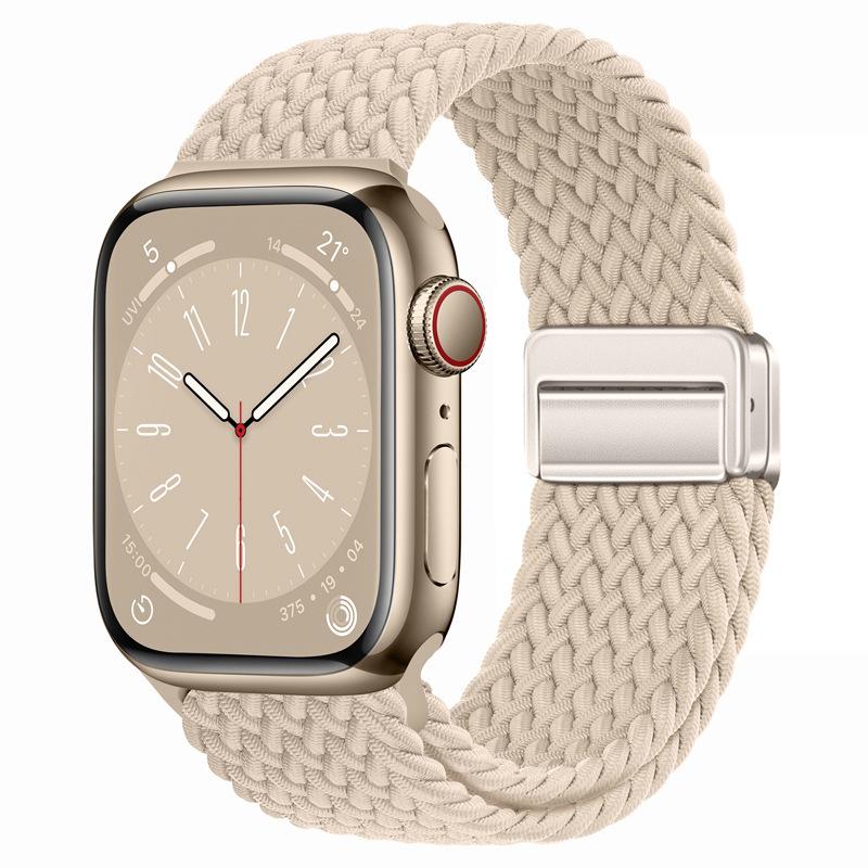 Плетеный ремешок для Apple Watch 40 мм 45 мм 41 мм 44 мм 42/46 мм 49 мм магнитный браслет iWatch series se 7 5 6 8 9 10 11 Ultra3 2