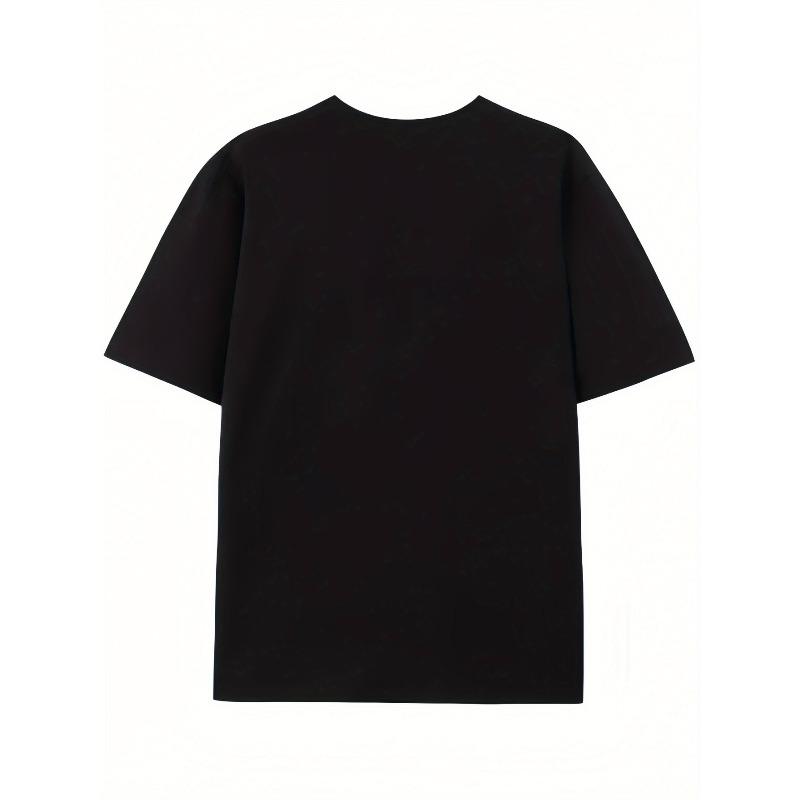 Kids Crewneck Short Sleeve T-Shirt, Cool Black Fighter Jet Print, Versatile Casual Summer Tee for Boys Students