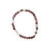 Women's Exquisite Natural Strawberry Quartz, Citrine, Aquamarine & Pearl Bracelet - Luxurious, Unique, and Versatile Design.