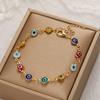 Turkey Simple Lucky Evil Eye Colorful Bracelet For Women Men Colorful Eye Adjustable Metal Chain Bangles Good Luck Wealth Jewelry Gifts