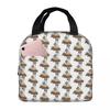 Деревянная собака Pattern Cooler Lunch Box Pet Border Collie Mountaineering Термоизоляционная портативная сумка для еды