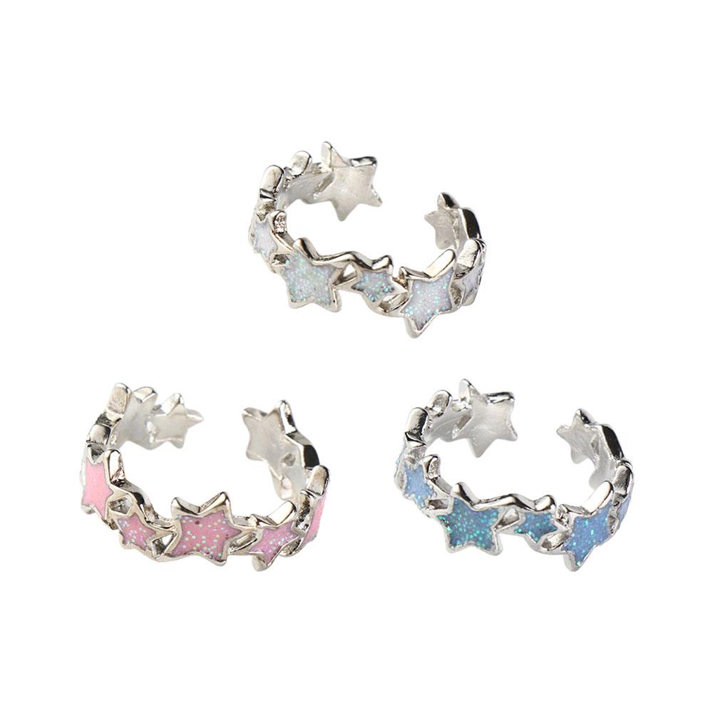 Korean Style Y2K Open Ring Geometric Finger Buckle Unique Irregular Star Ring Men