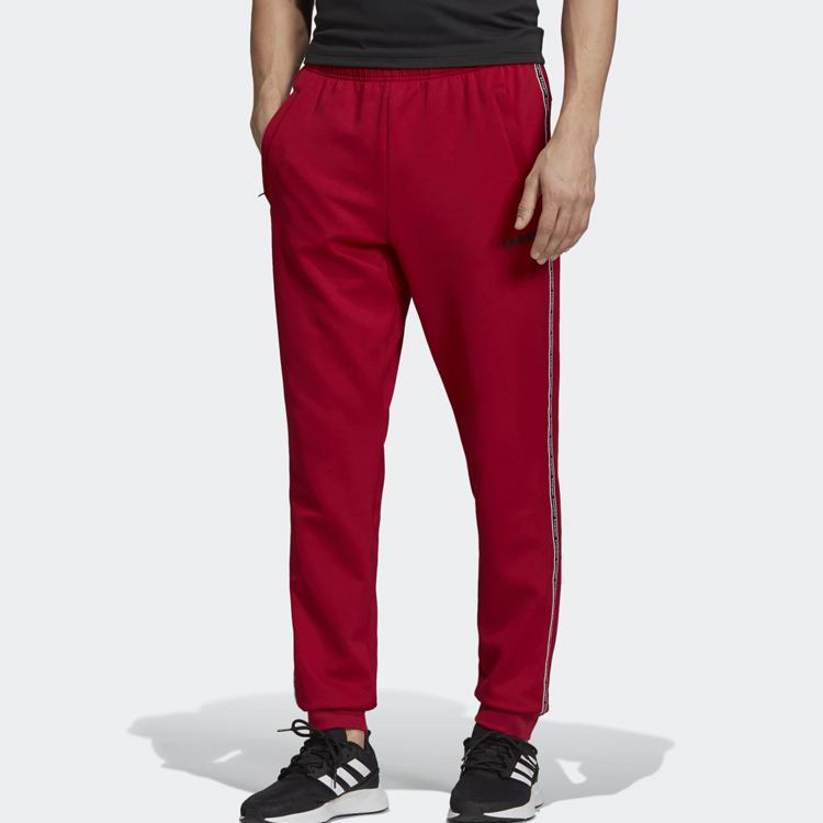 Adidas Спортивные брюки с манжетами и логотипом, мужские брюки, красные EJ9676