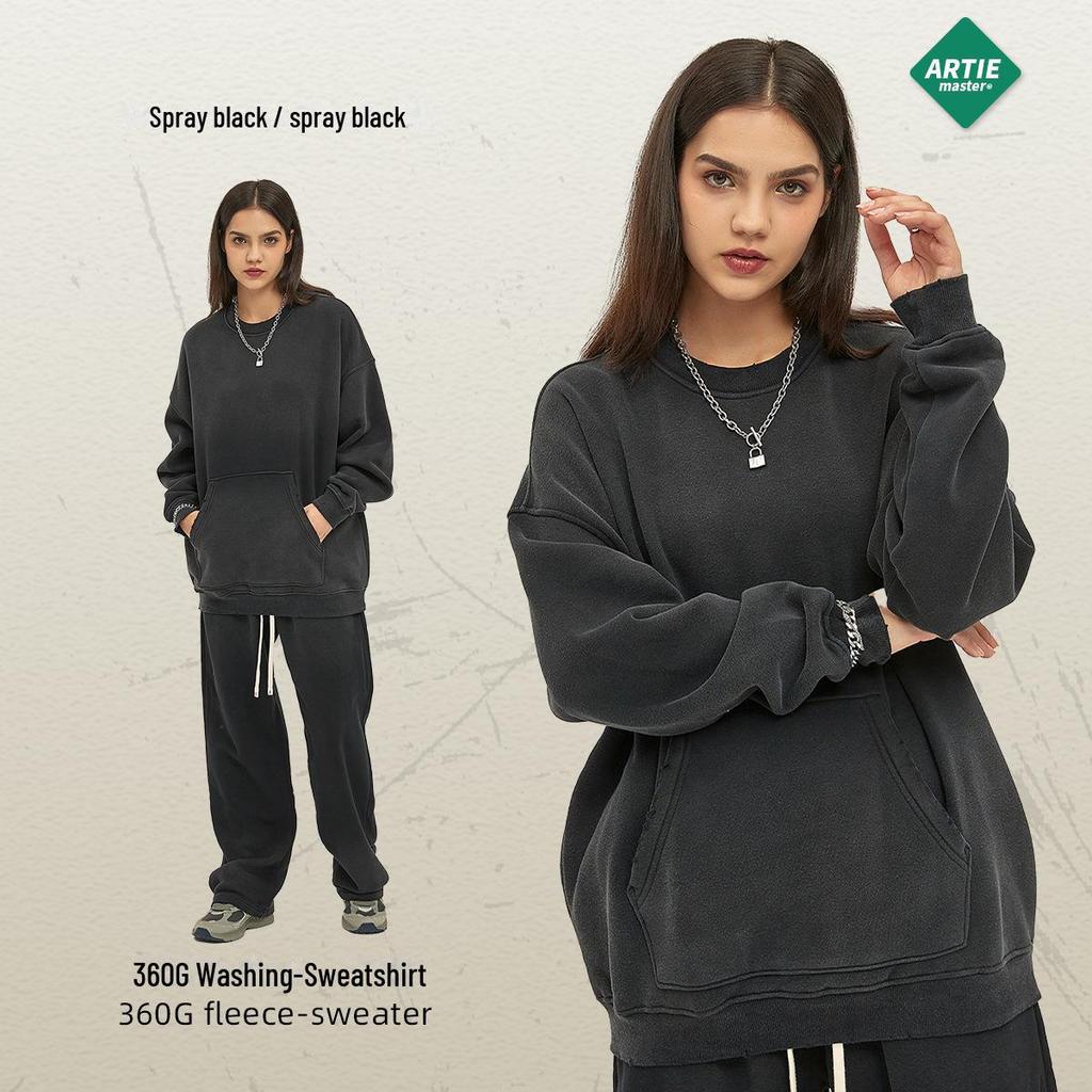 ARTIE Мужской комплект из толстовки и брюк в винтажном стиле с распылением 2023 года