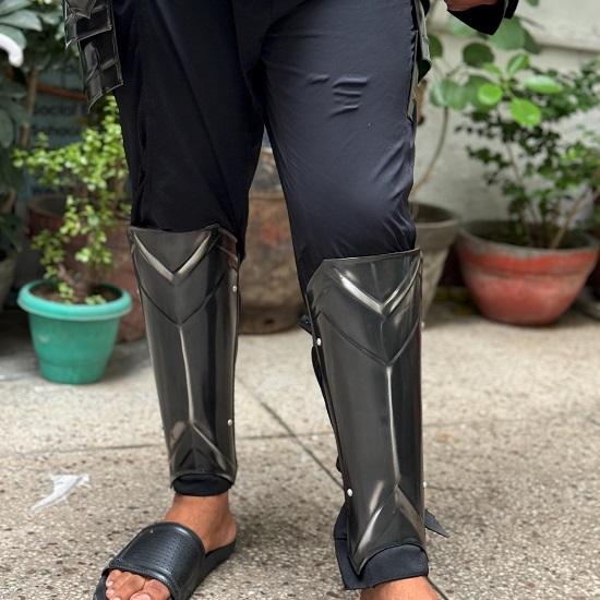 Гномья черная боевая броня, носимый костюм воина Мории для LARP, фэнтези ролевых игр, Хэллоуин