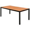 VidaXL Garden Table Brown 185 X 90 X 74 Cm Aluminium and WPC