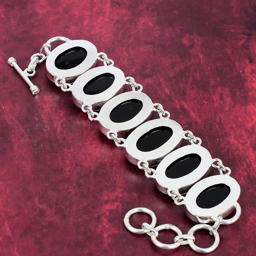 Blue Triplet Opal Handmade Gemstone Jewelry, 925 Solid Sterling Silver Bracelet Unique Design Jewelry, For Women