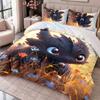 How To Train Your Dragon 3Pcs Bedding Set Duvet Cover With Two Pillowcases For Bedroom Home Decoration