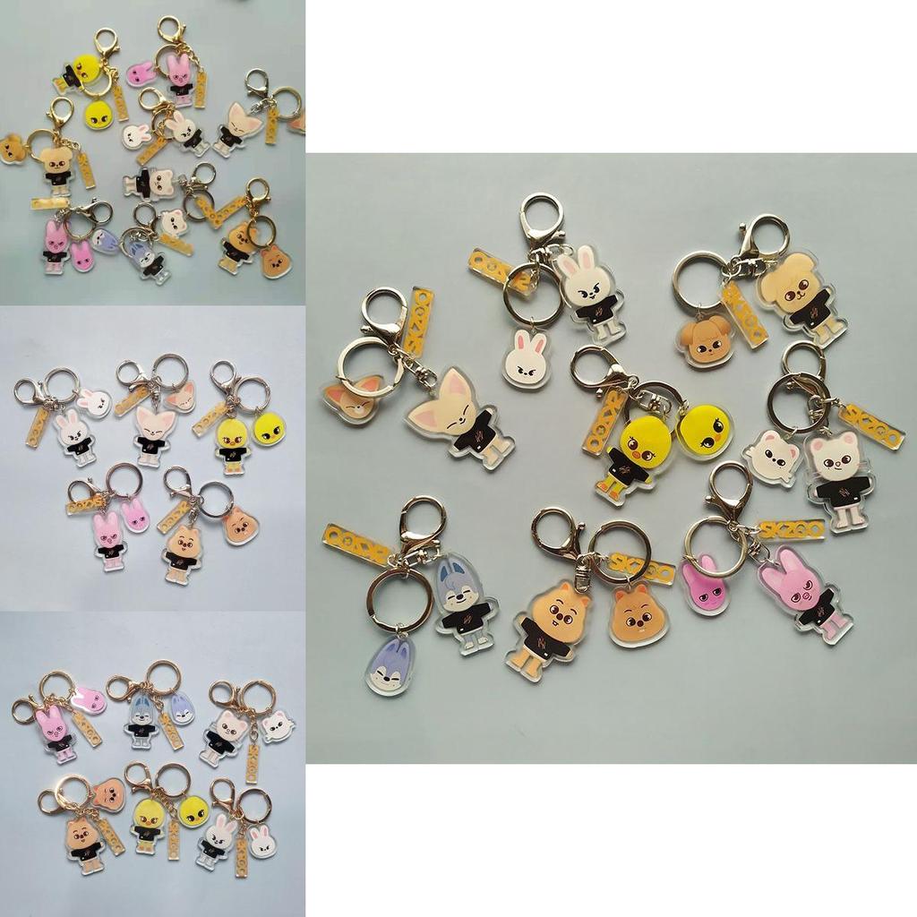 Stray Kids Skzoo Акриловый Двусторонний Брелок Мультяшный Kpop Подарок для Поклонников Коллекция