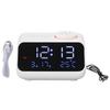 Alarm Clock Radio LED Digital Alarm Clock with FM Radio Music Temperature Humidity Display for Home