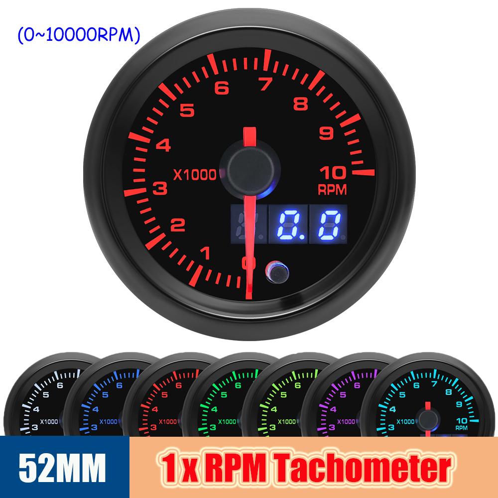52 мм светодиодный автомобильный счетчик температуры воды / температуры масла / вольтметр / вакуум / датчик наддува / тахометр / давление масла PSI с датчиком для 12 В