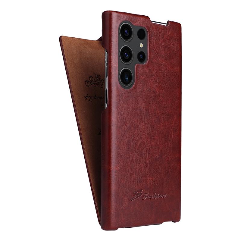Новый роскошный ультратонкий чехол-книжка из однотонной кожи для Samsung S25 Ultra Plus S23 S22 S24 Ultra Plus, противоударная задняя крышка