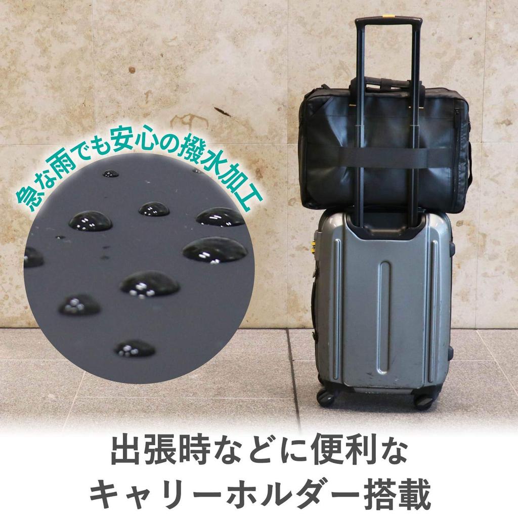 ELECOM Деловая сумка 3WAY Два воздушных отделения Совместима с дюймовым ПК Водоотталкивающая Включает держатель для переноски Черный (Рюкзак/Сумка/Плечо) 15,6