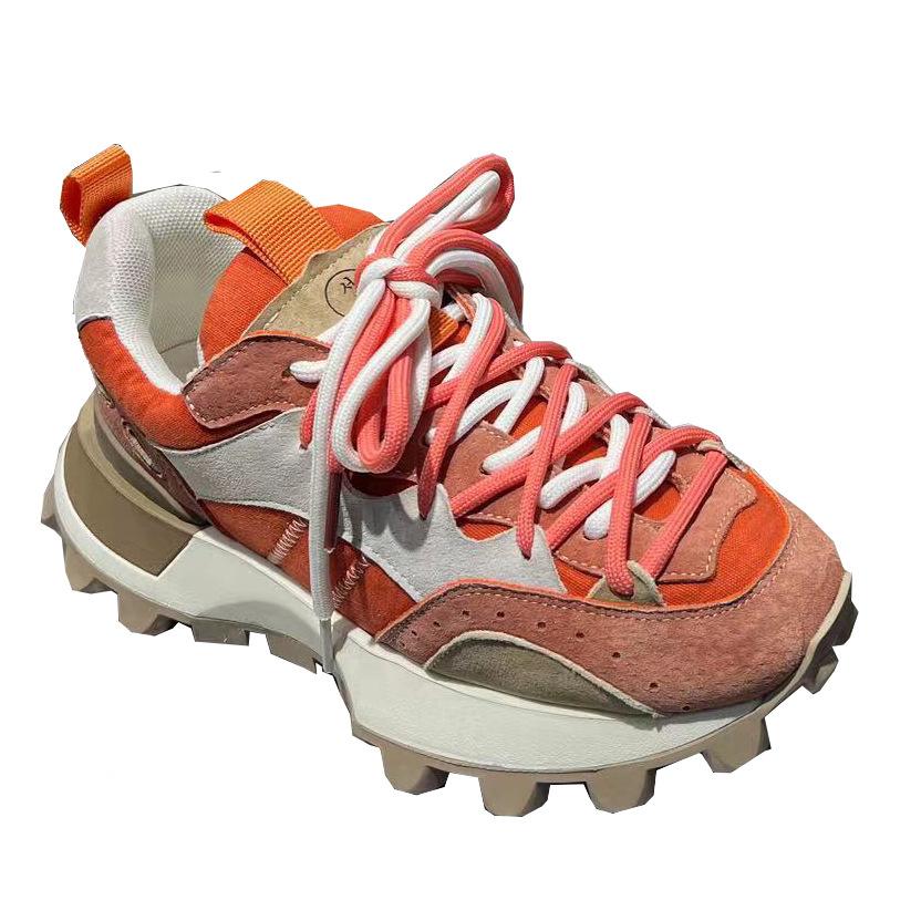 Ретро Форрест Гамп, женские весенние новые повседневные спортивные туфли на толстой подошве, одинаковые по цвету старые туфли