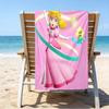 Ultra-Soft Beach Towel with Princess Peach Theme,Ideal for Pool - Camping, Diving - Perfect Travel Essential, Vibrant Beach Towel.