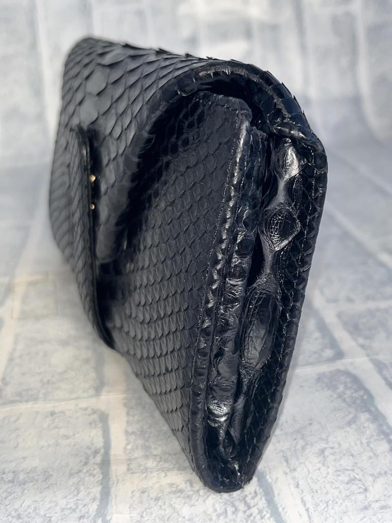 Длинный кошелек Garcon Кошелек Python Натуральная кожа Женщины Мужчины Змеиная кожа Кошелек из змеиной кожи Кошелек Garcon Форма унисекс унисекс [GUODI] TK-20LW148 (черный)