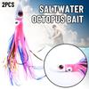 3cm 17g Artificial Soft Silicone Fishing Tackle Saltwater Octopus Bait Squid Skirt Lure long tail
