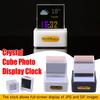 Crystal Cube Фото Дисплей Голографический Настольный Умная Метеостанция Цифровые Часы с GIF Анимацией Альбом