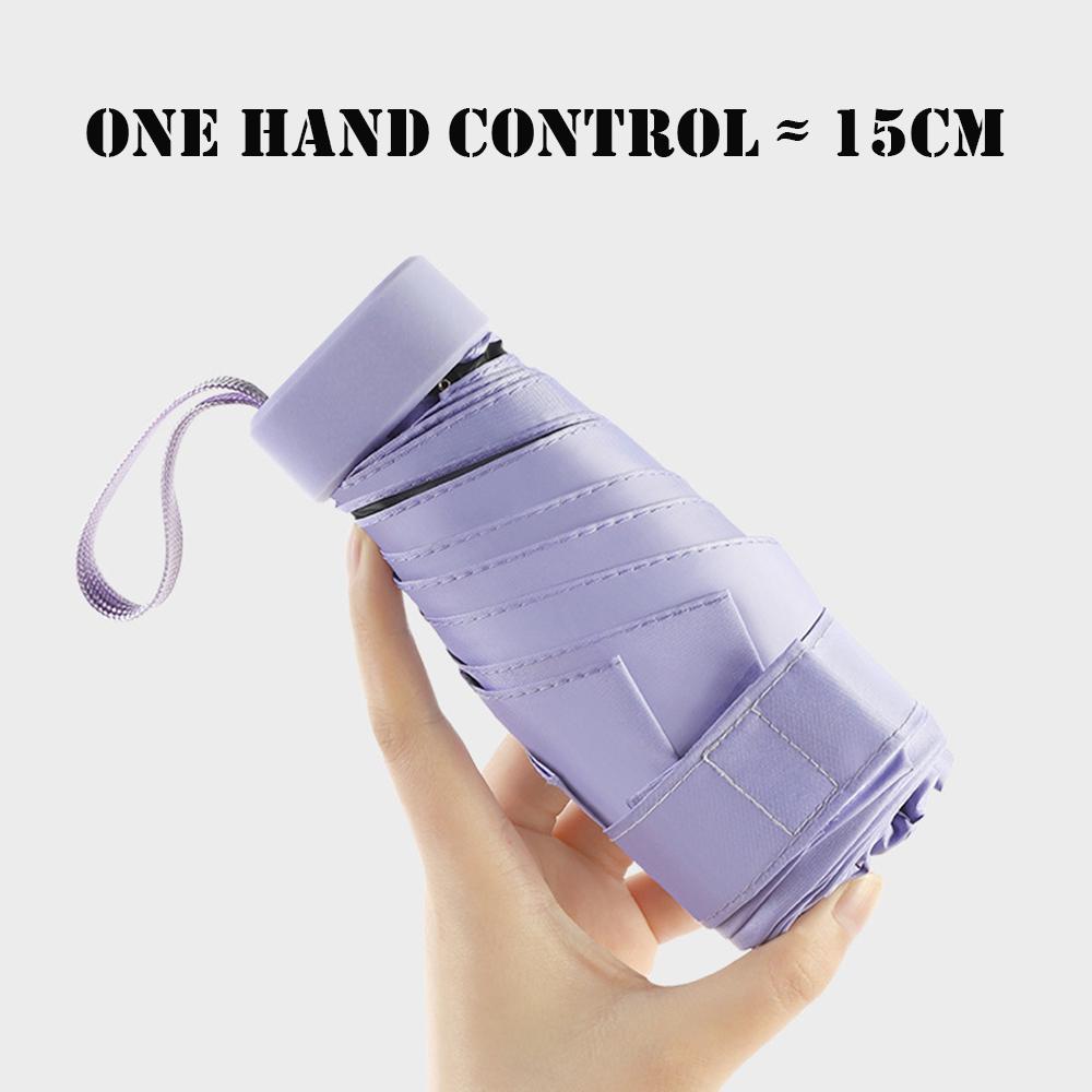 Мини складной зонт от солнца, портативные капсульные зонты от солнца с ящиком для хранения, наружные зонты от дождя для шопинга и путешествий