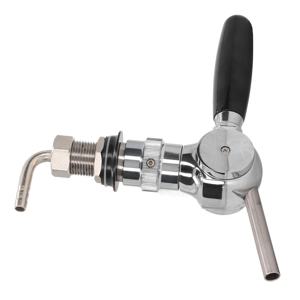 Beer Keg Tap Stainless Steel Spheroidal Flow Rate Control Beer Tap Faucet for Bar Home