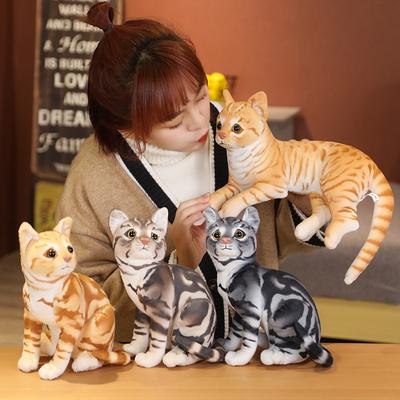 Симуляция 3D Кукла Кошка Плюшевая Игрушка Котенок Кукла Кошка Детский Подарок на День Рождения