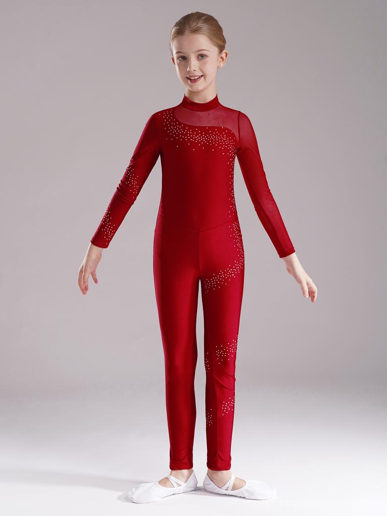 Детский балетный комбинезон, танцевальная одежда, боди для художественной гимнастики, акробатика, джазовый сценический костюм, комбинезон для девочек для фигурного катания