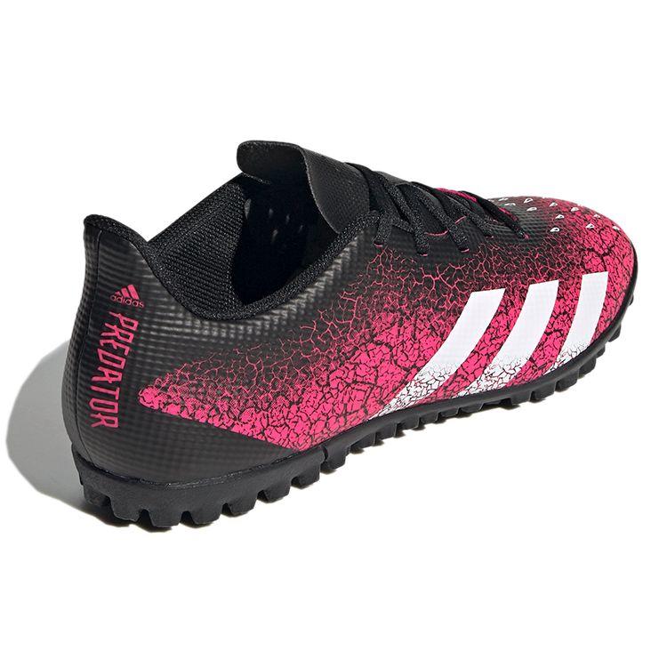 Adidas Predator Freak.4 Круглый носок Шнуровка Низкий верх TF (Резиновые шипы) Нескользящие Прочные Футбольные Бутсы Мужские Футбольные Бутсы Черные FW7525