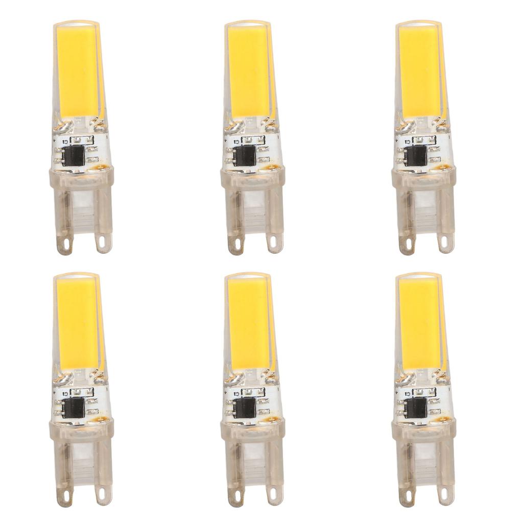 6pcs G9 LED Light Bulb COB Dimmable Professional G9 LED Bulb Replacement for Wall Lamps Table Lamps