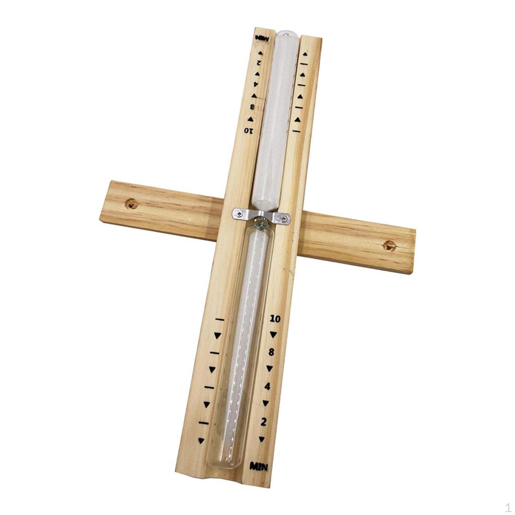 Sauna 10 Minutes Hourglass Sand Timer, Wood Hour Glass,Heat Resistant White for Spa