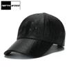 2 Colors Leather Baseball Caps for Men High Quality Cow Men's Baseball Cap with Genuine Leather Thin Lightweight Baseball Hats