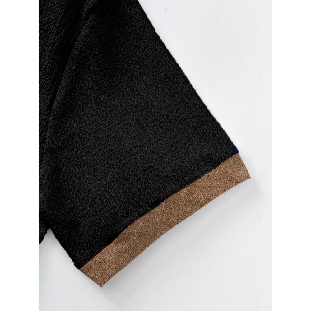 Мужская мода однотонные рубашки поло с коротким рукавом и отложным воротником мягкая удобная простая футболка