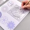 Multifunction Rotatable Drawing Template Art Design Construction Architect Stereo Geometry Circle Drafting Measuring Scale Ruler