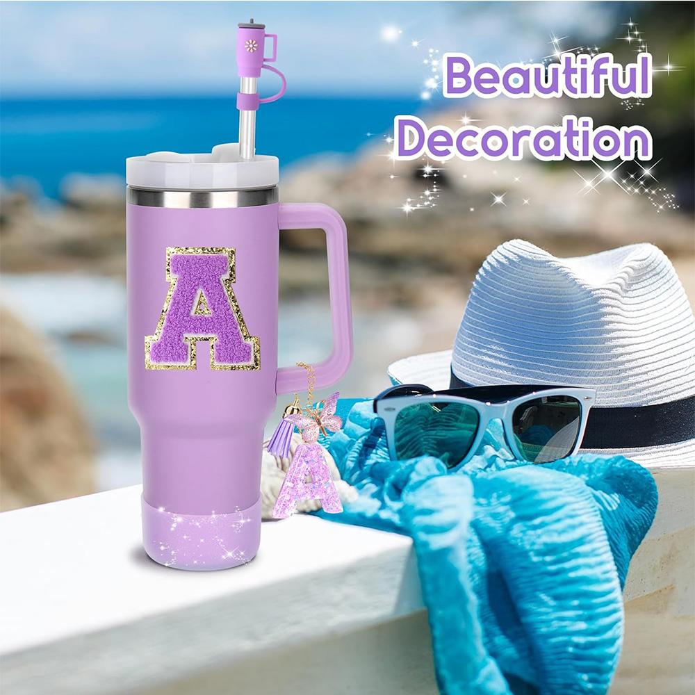 Набор из 6 принадлежностей для стакана Stanley Cup объемом 40 унций с ручкой, включая силиконовую трубочку и чехол, пробку, предотвращающую проливание