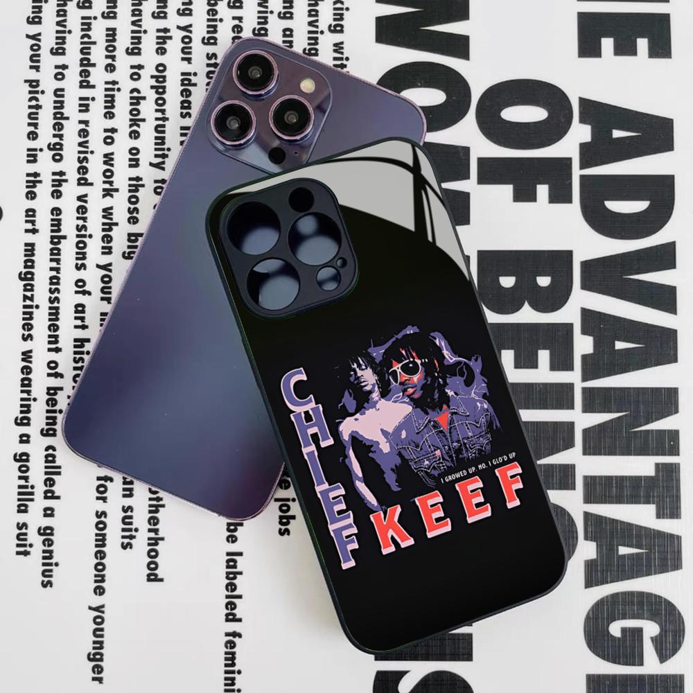 Чехол для телефона Chief Keef Американский рэпер для Iphone 17 16 15 14 12 11 13 Pro Max Mini X Air Puls Черная стеклянная крышка