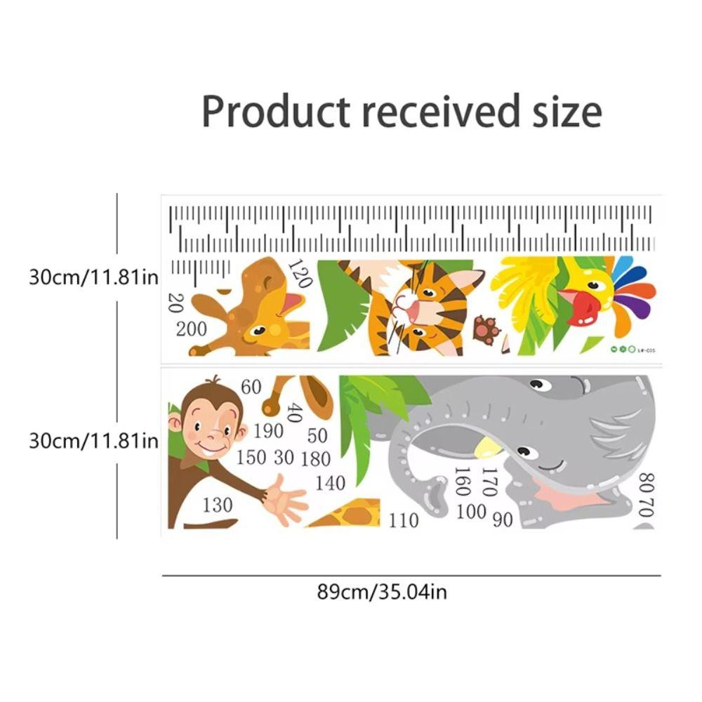 Animal Pattern Height Measurement Sticker Gauge Growth Chart for Kids Room Kindergarten Decor