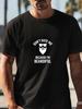 606 Cotton Blend Graphic T-shirt - "Don't Hate Me Because I'm Beardful" Print