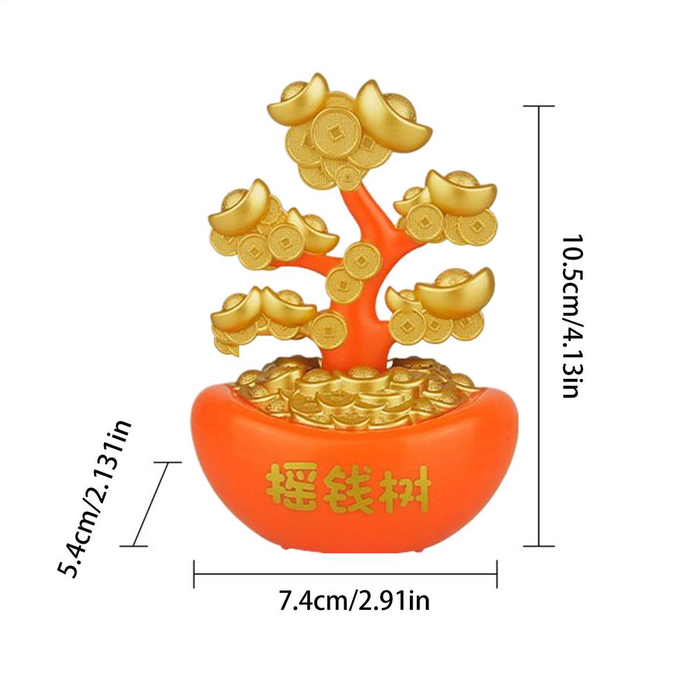 Car Dashboard Decorations Solar-Powered Shaking Money Tree Design Automotive Interior Decor Cute Dashboard Car Accessories