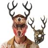 Demon Wendigo Elk Mask Headpiece Cosplay Gothic Animal Antlers Horn Bloody Bone Masks Halloween Carnival Party Costume Props