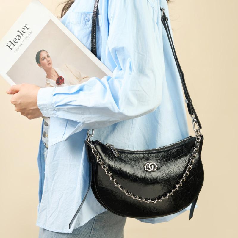 Новая женская сумка из натуральной кожи Универсальная Милая Женственная С узором-вспышкой на верхнем слое Коровья кожа На одно плечо Простая Темпераментная. Клецки