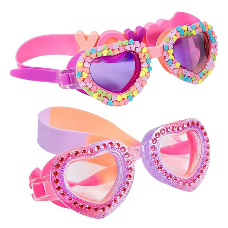 New Waterproof Children's Swimming Goggles Cartoon Heart Shape UV Fogging Proof Swim Training Glasses For Children Kids Gifts