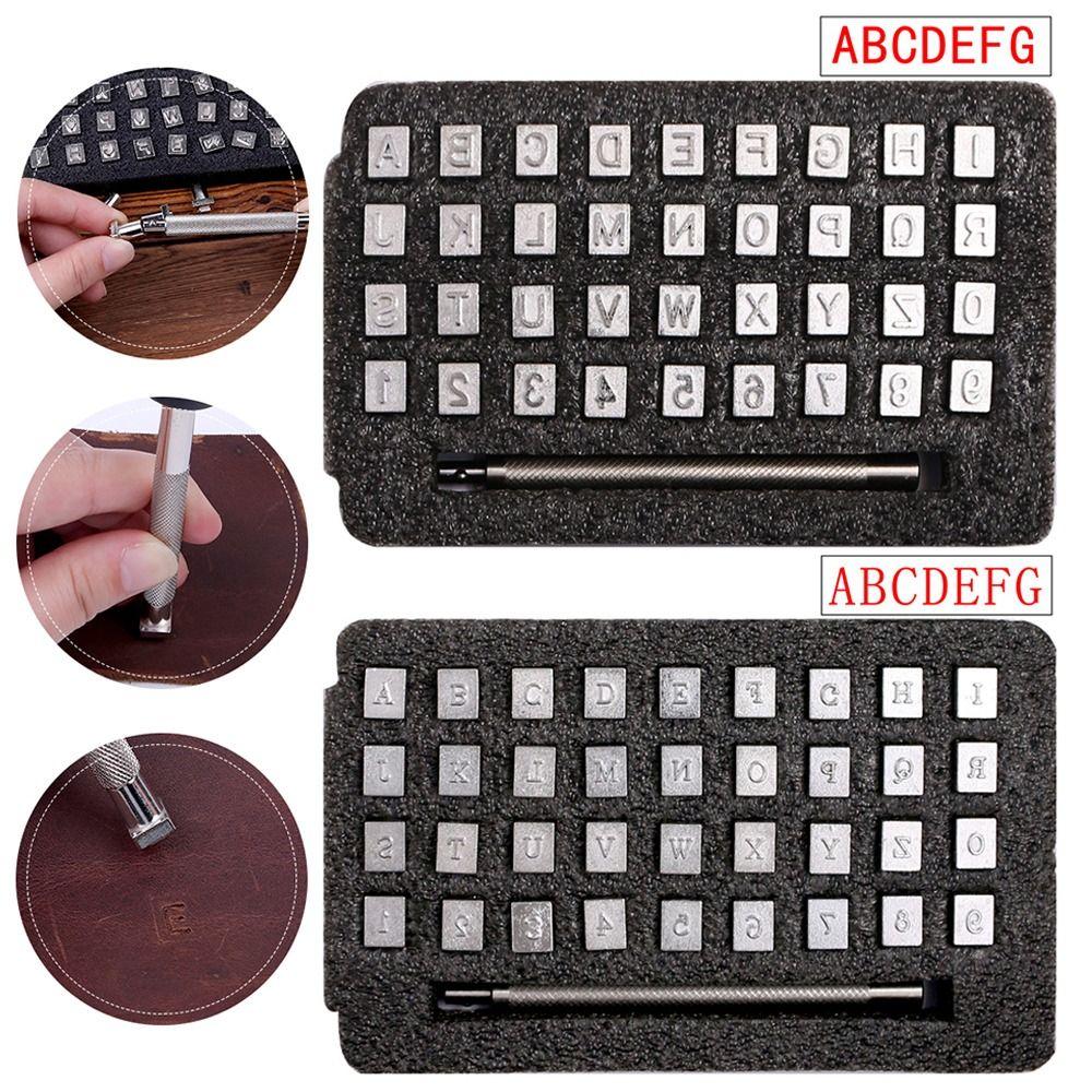 Печать на коже с номером, печать на металлической коже, логотип с прочным штампом с английским алфавитом, изделия из кожи