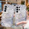 Phone Case: 2D Flat Samsung Galaxy A34 A35 M05 M06 S20 S22 S21 FE Plus 5G Protective Case, Diamond White Rose, Christmas and Halloween Gift