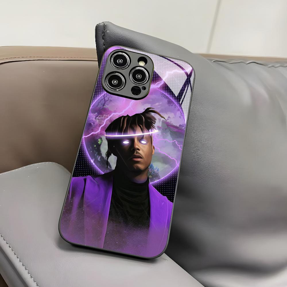 Чехол для телефона Singer J-Juice W-WRLD для Iphone 17 Air 16 15 14 12 11 13 Pro Max Mini X Xr Xs Puls Черная стеклянная крышка